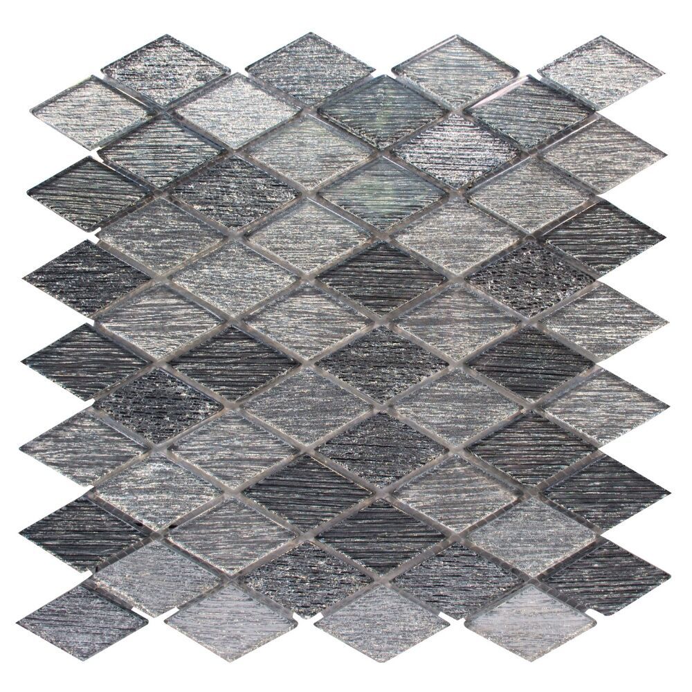 Galaxy Rhombus Silver Glass Shiny Mosaic