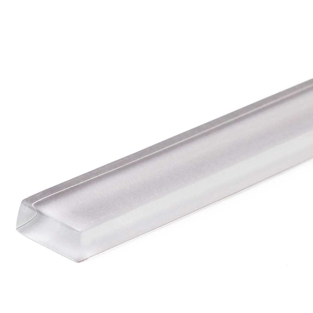 Gotham 1"x12" Light Grey Glass Shiny Liner