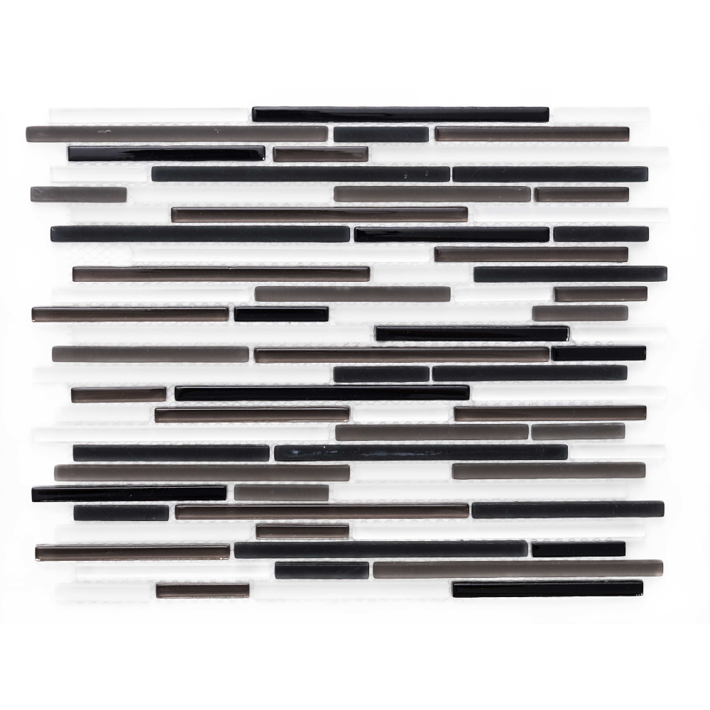 Metropolitan Sleek Black Glass Shiny Mosaic