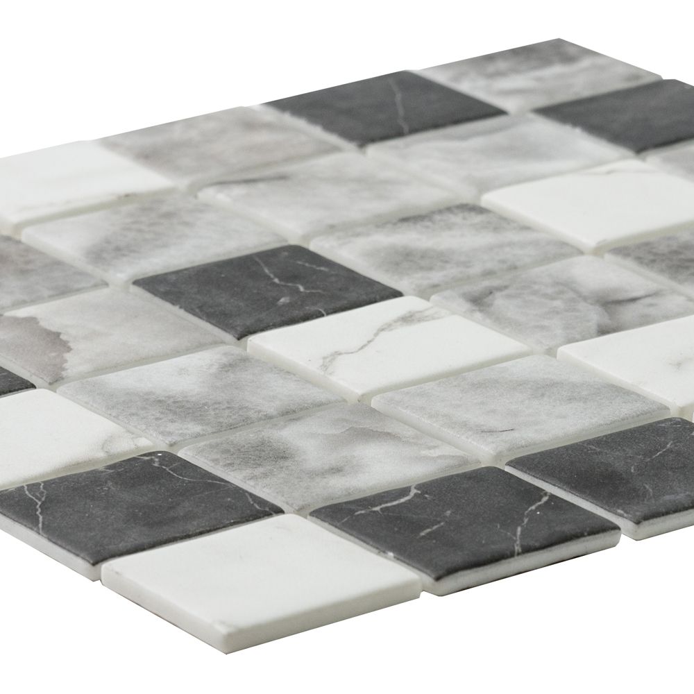 Timeless Penta Mix 2"x2" Shade Recycled Glass Matte Mosaic