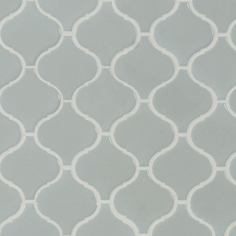 GRAY GLOSSY ARABESQUE MOSAIC