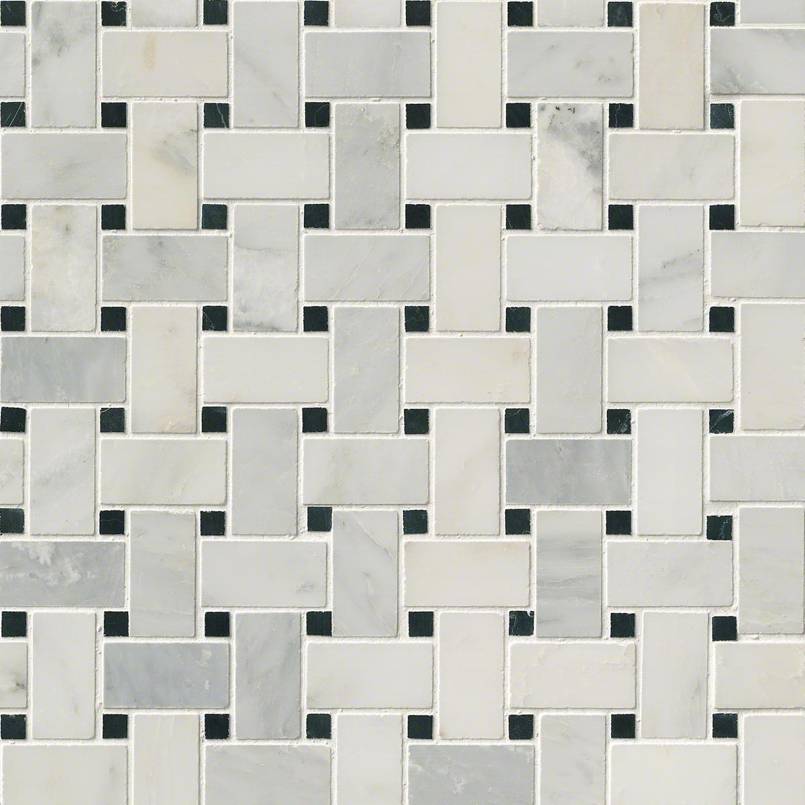 Greecian White Basketweave Pol