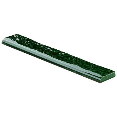 ARTIST EMERALD GREEN 1.5X9 CRACKLED GLOSSY BULLNOSE