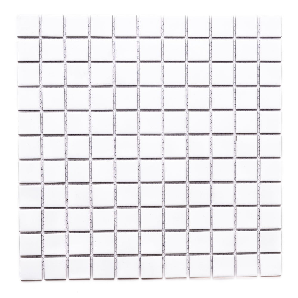 Simply Mosaic Square 1"x1" White Porcelain Matte Mosaic