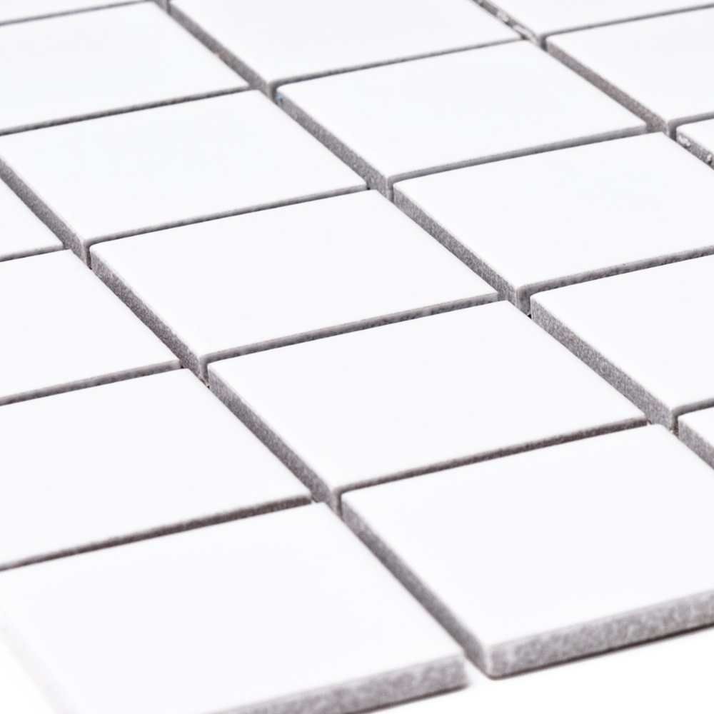 Simply Mosaic Square 2"x2" White Porcelain Matte Mosaic