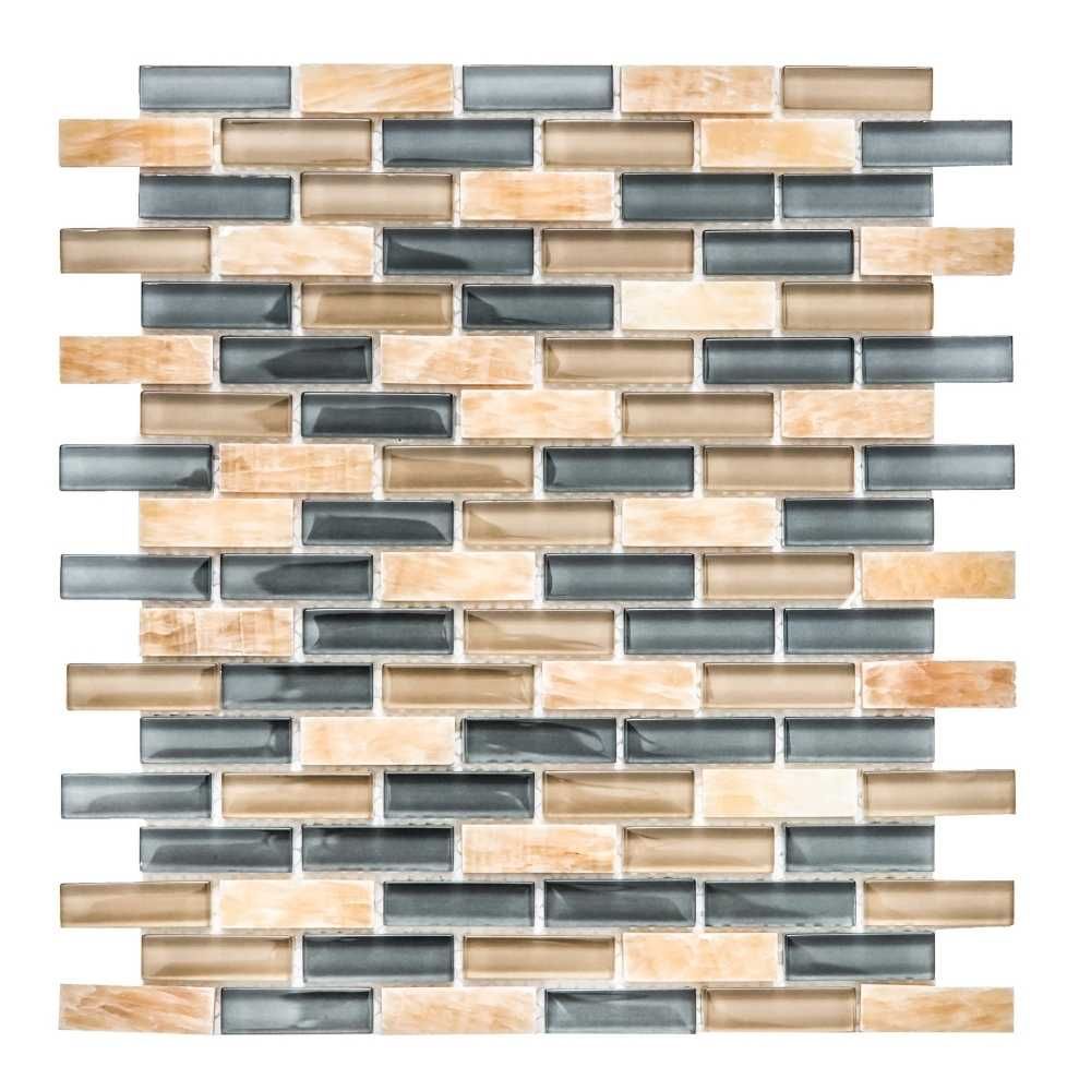 Vetro Marmi 12"x12" Ocean Sand Glass Mixed Mosaic