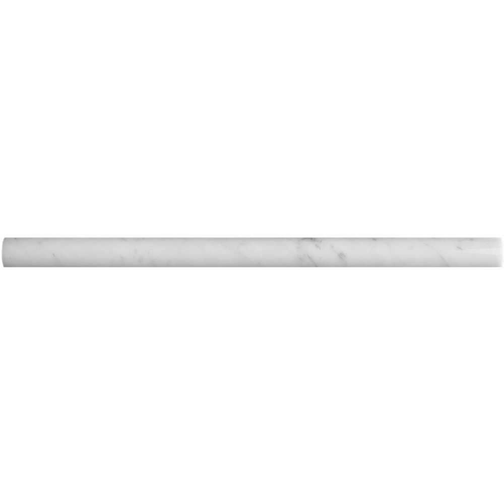 Bianco Carrara Select .5"x12" Bianco Marble Polished Pencil