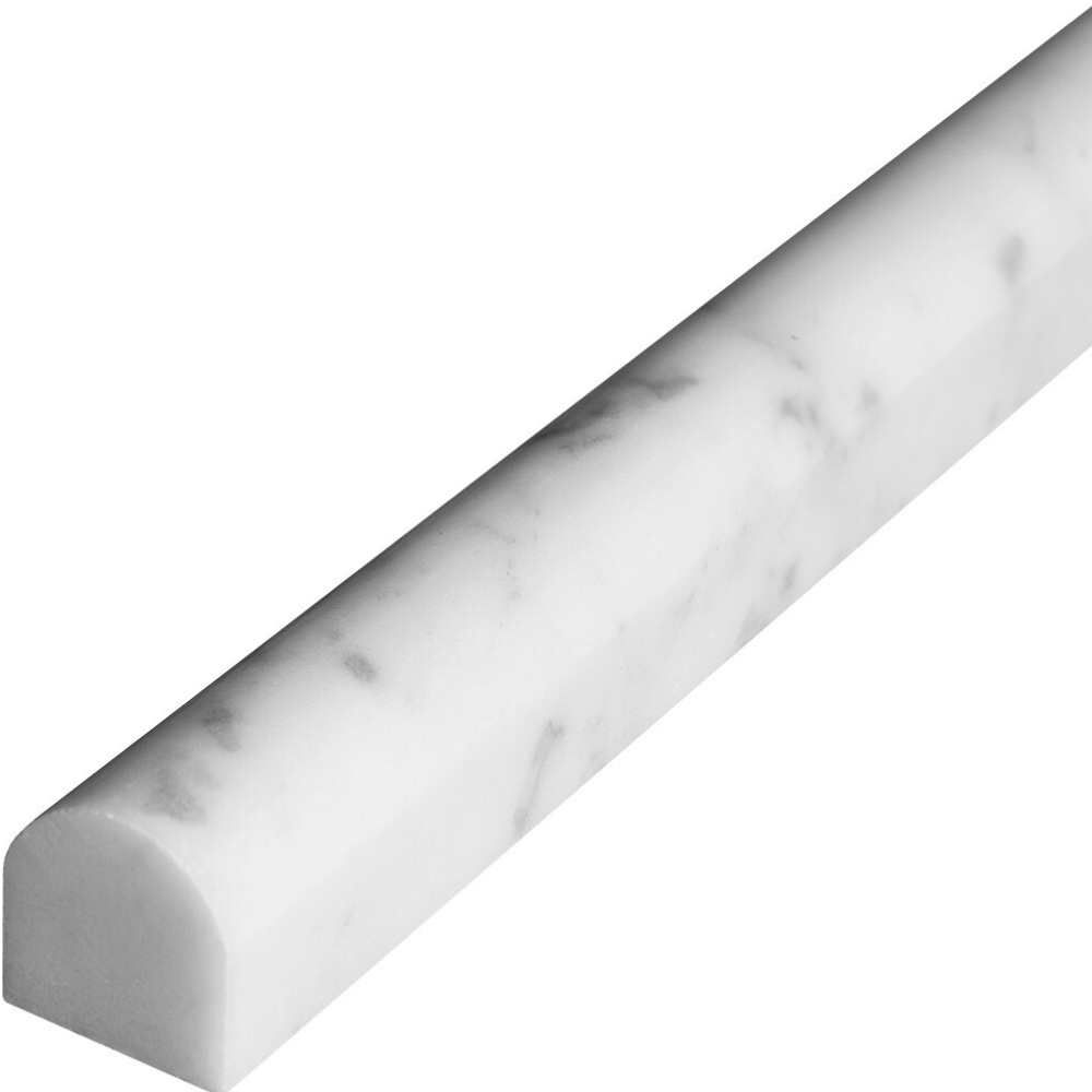 Bianco Carrara Select .5"x12" Bianco Marble Polished Pencil