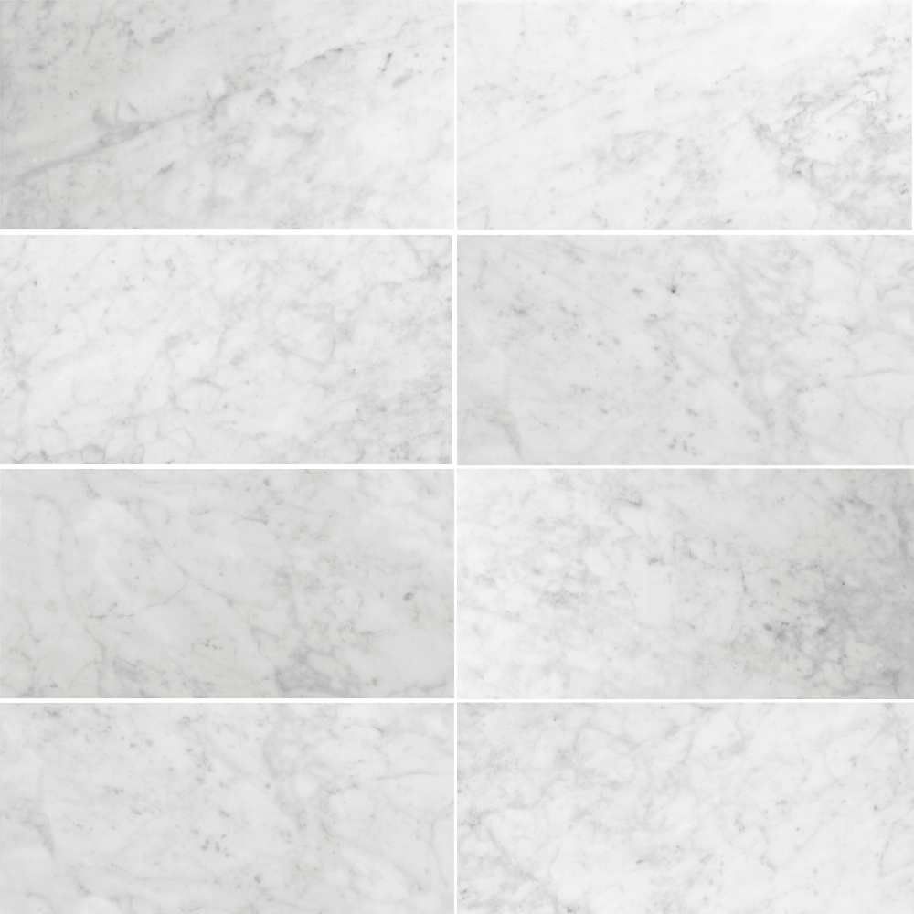 Bianco Carrara Select 12"x24" Bianco Marble Polished Tile