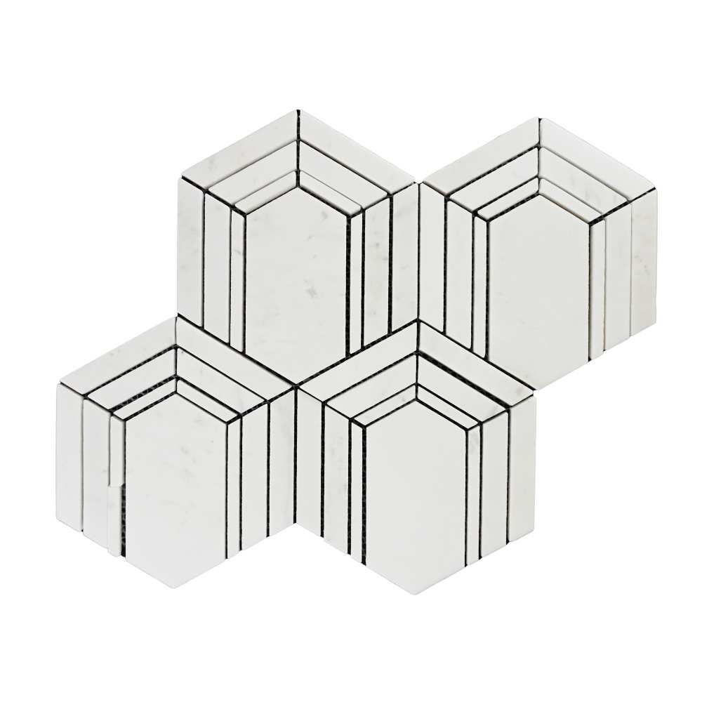 Elements Carrara Marble Polished Mosaic