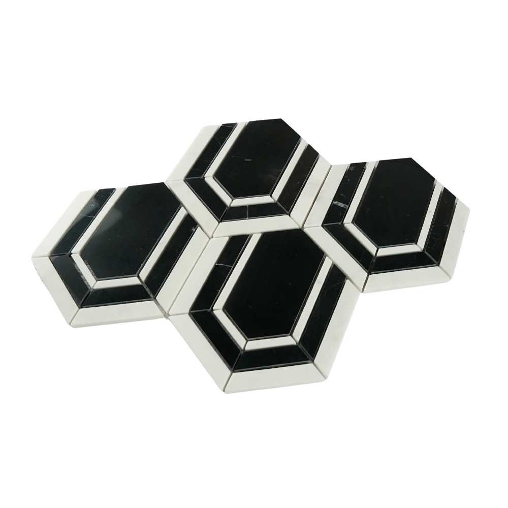 Elements Nero Marble Polished Mosaic