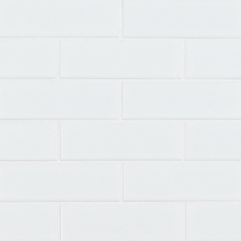 White Matte Brick 6mm MOSAIC