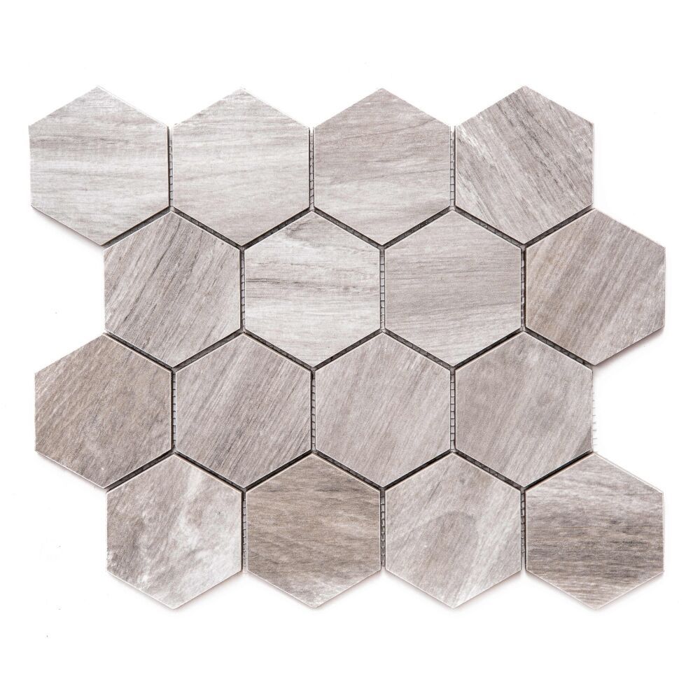 Amazon 3"x3" Grey Porcelain Matte Mosaic