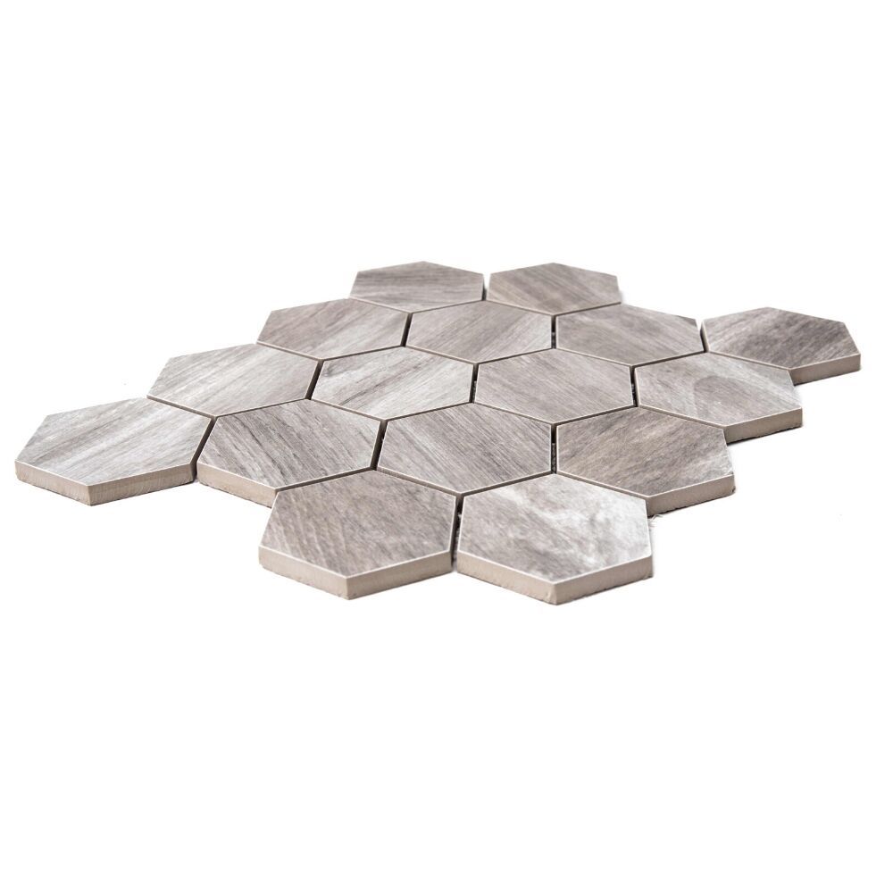 Amazon 3"x3" Grey Porcelain Matte Mosaic