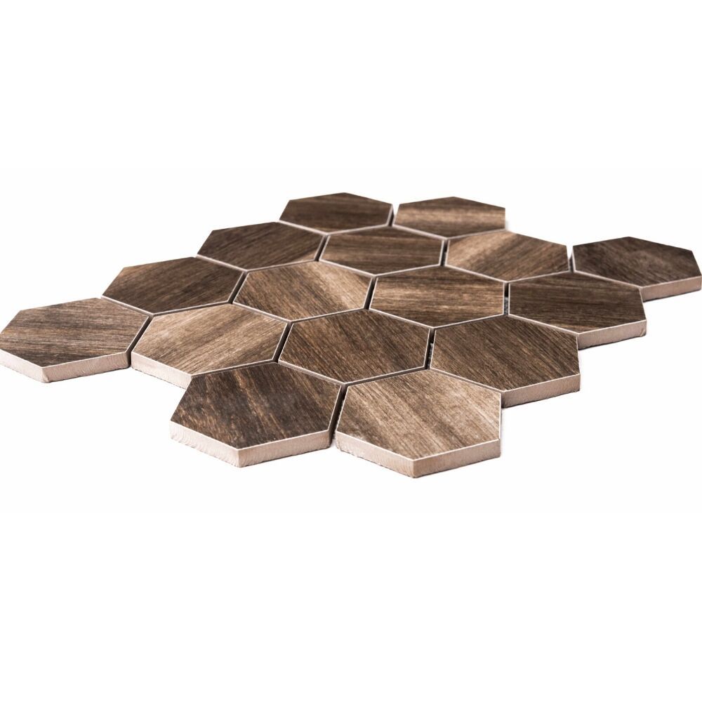 Amazon 3"x3" Tobacco Porcelain Matte Mosaic