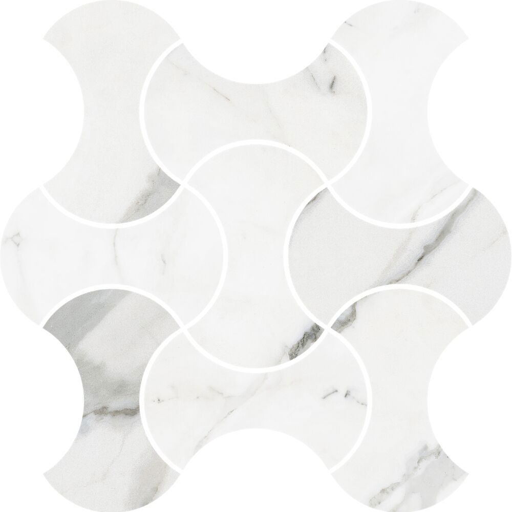 Arya Mixed Greige Porcelain Glossy Mosaic