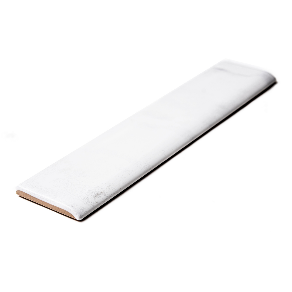 Bista 2"x10" White Ceramic Glossy Bullnose