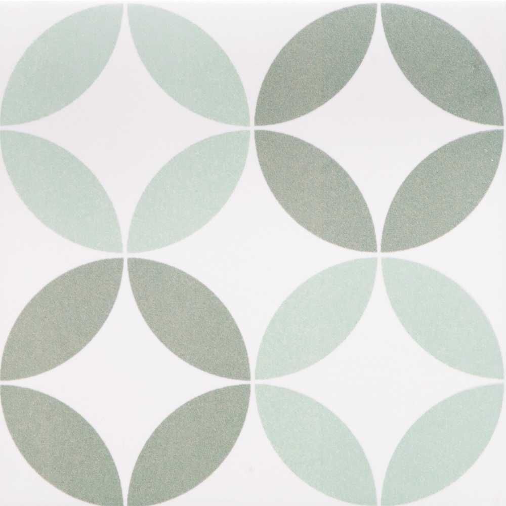 Bora 9"x9" Green Porcelain Matte Tile