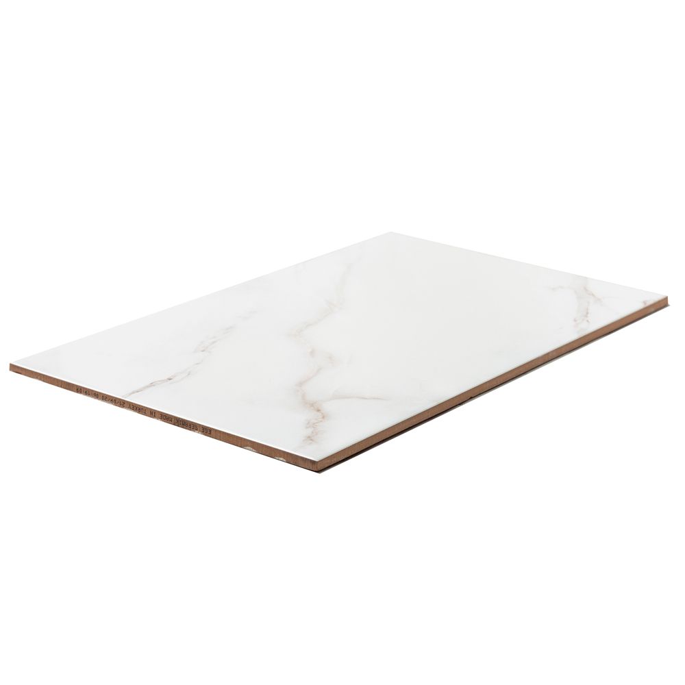 Calacatta 10"x16" White Ceramic Glossy Tile