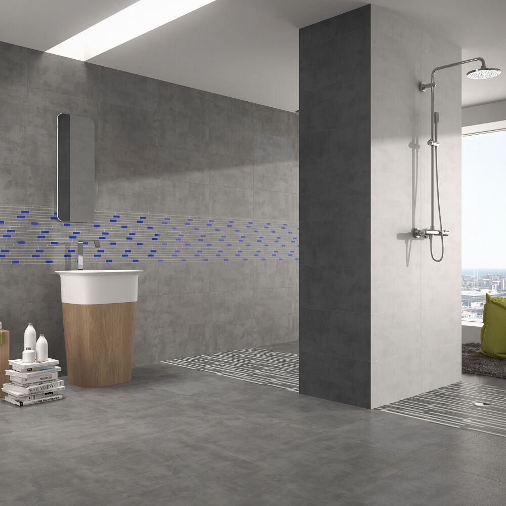 Cemento 12"x24" Gris Porcelain Matte Tile