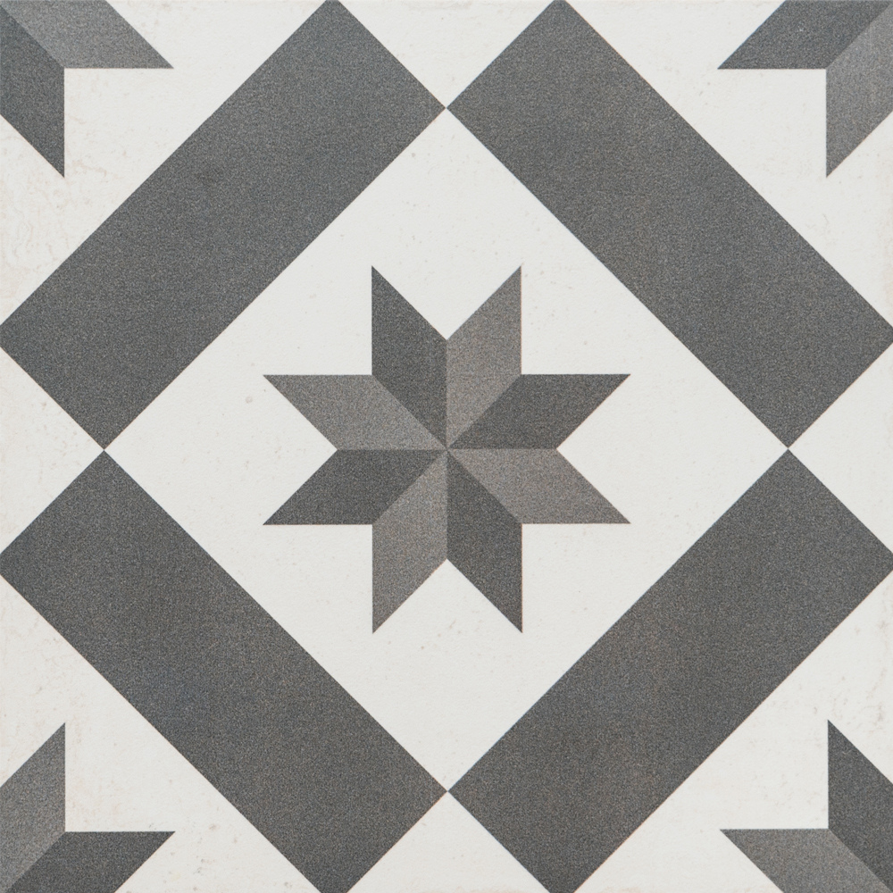 Chez Coco 10"x10" Star Porcelain Matte Tile