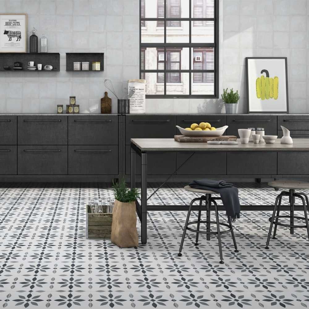 Denia 9"x9" Gris Porcelain Matte Tile