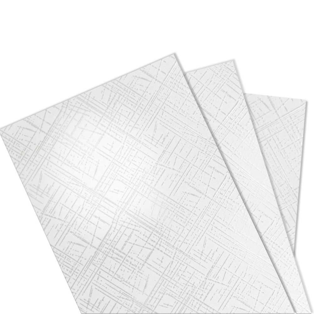 Fame 12"x24" White Porcelain Textured Tile