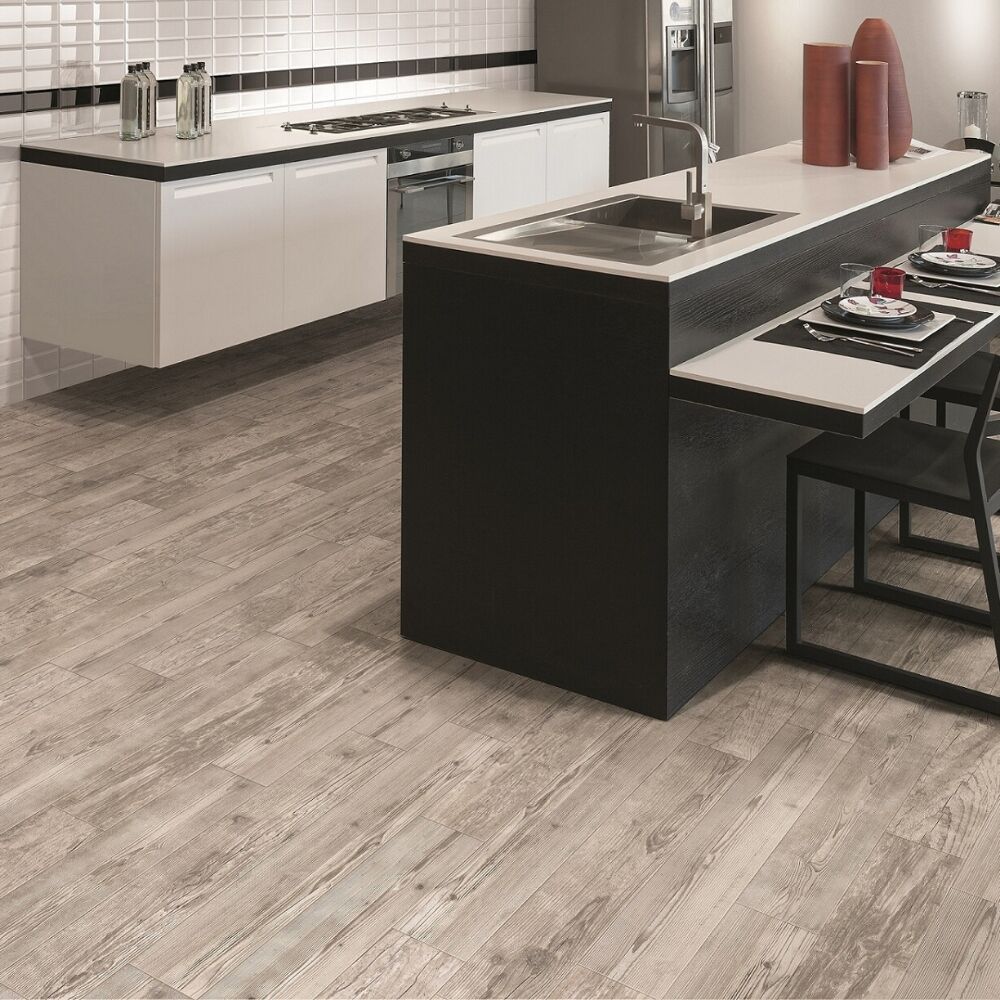 Grand Sequoia 6"x33" Grey Porcelain Textured Tile