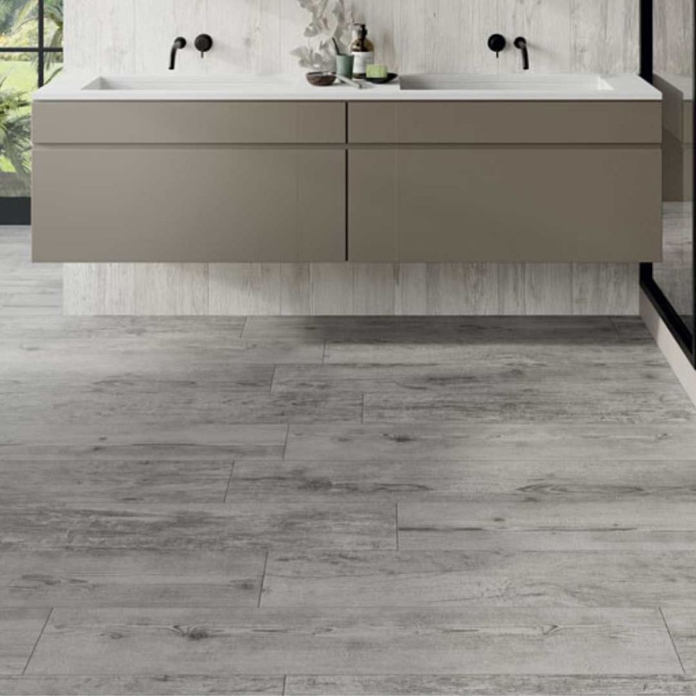 Grand Sequoia 6"x33" Grey Porcelain Textured Tile