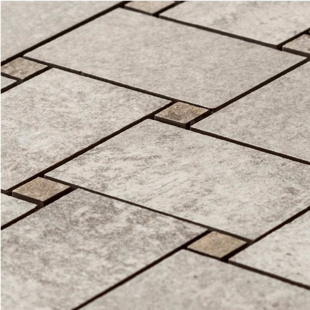 Jungle Stone Basketwe Bone Porcelain Matte Mosaic