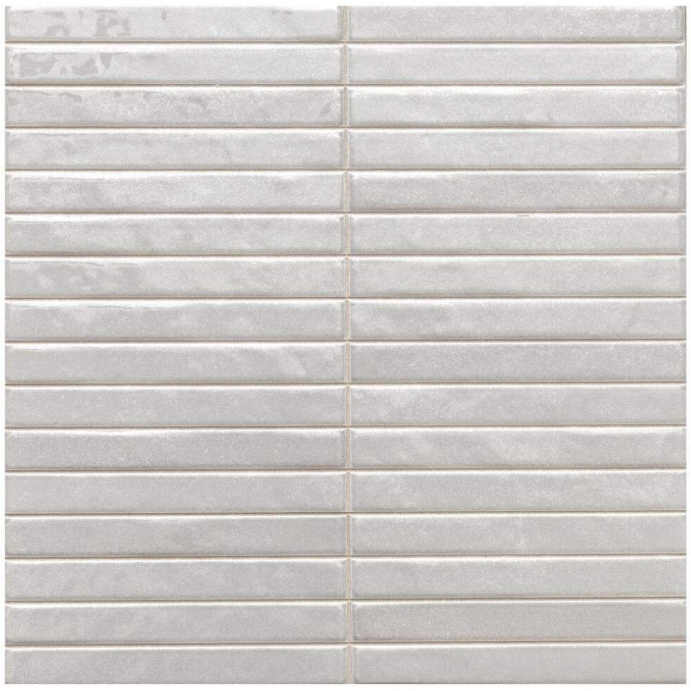 Kromo 14"x14" Ash Ceramic Glossy Tile