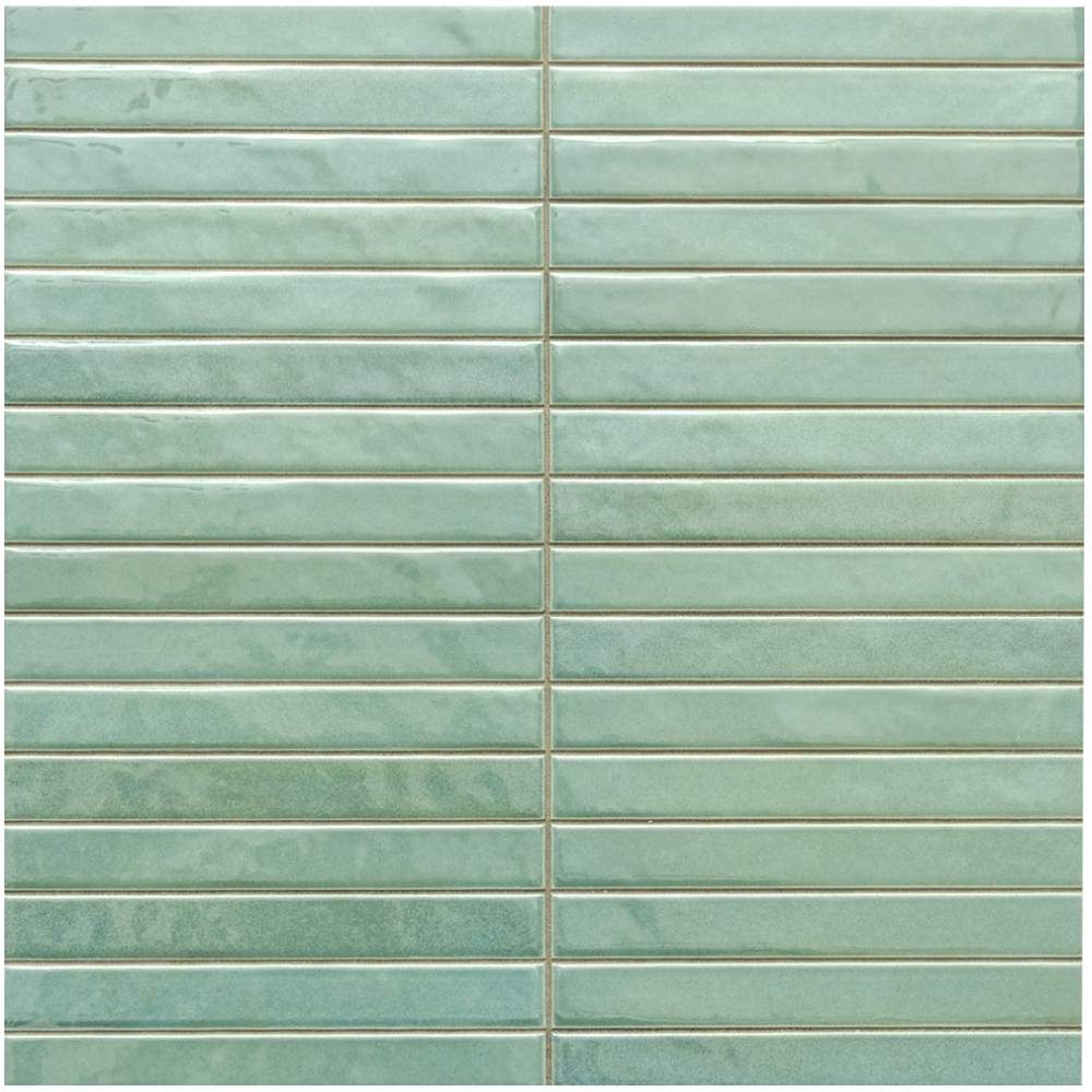 Kromo 14"x14" Sage Ceramic Glossy Tile