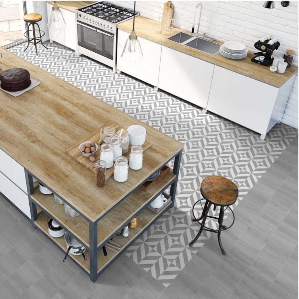 Laredo 10"x10" Banda Gris Porcelain Matte Tile