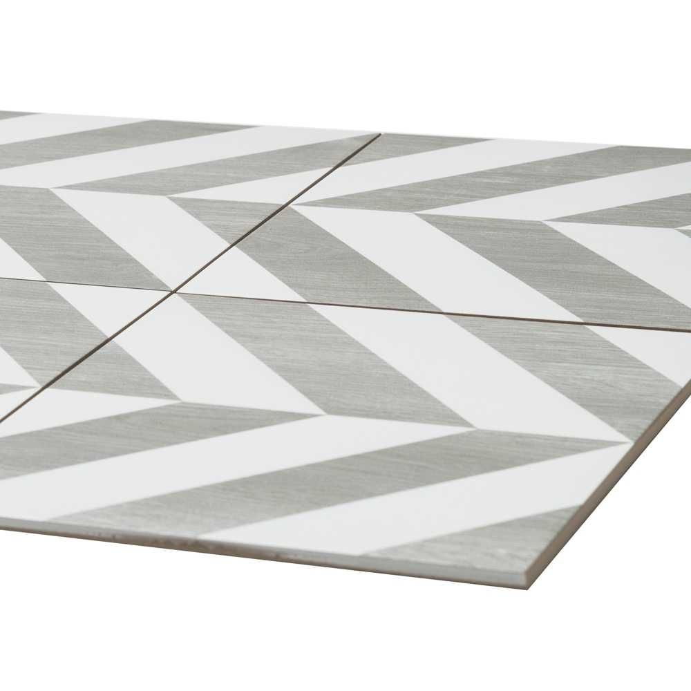 Laredo 10"x10" Banda Gris Porcelain Matte Tile