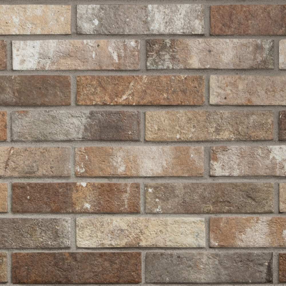 Old City 2"x10" Multicolor Porcelain Matte Tile