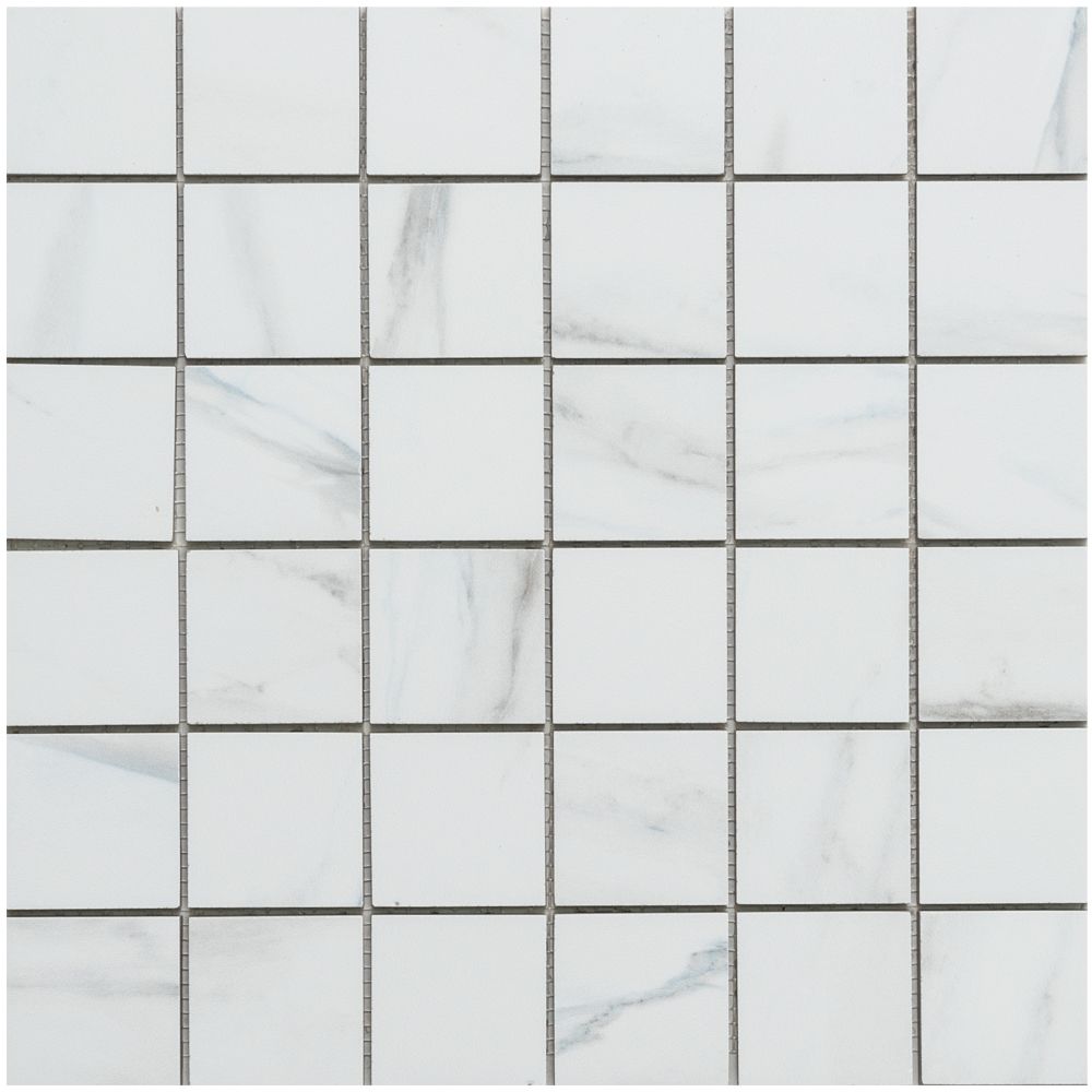 Michelangelo 2"x2" Grey Porcelain Matte Mosaic