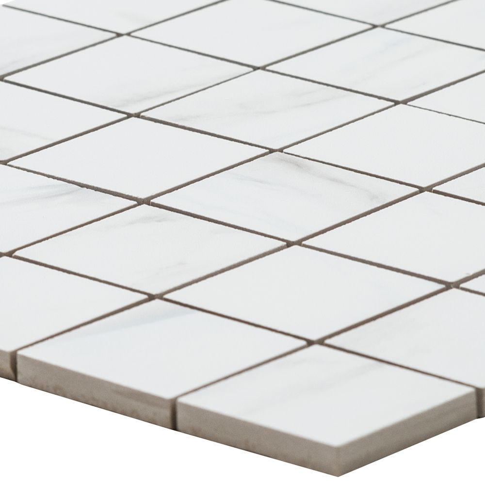 Michelangelo 2"x2" Grey Porcelain Matte Mosaic