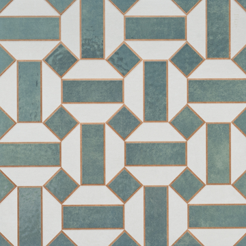 Mudejar 10"x10" Verde Porcelain Glossy Tile