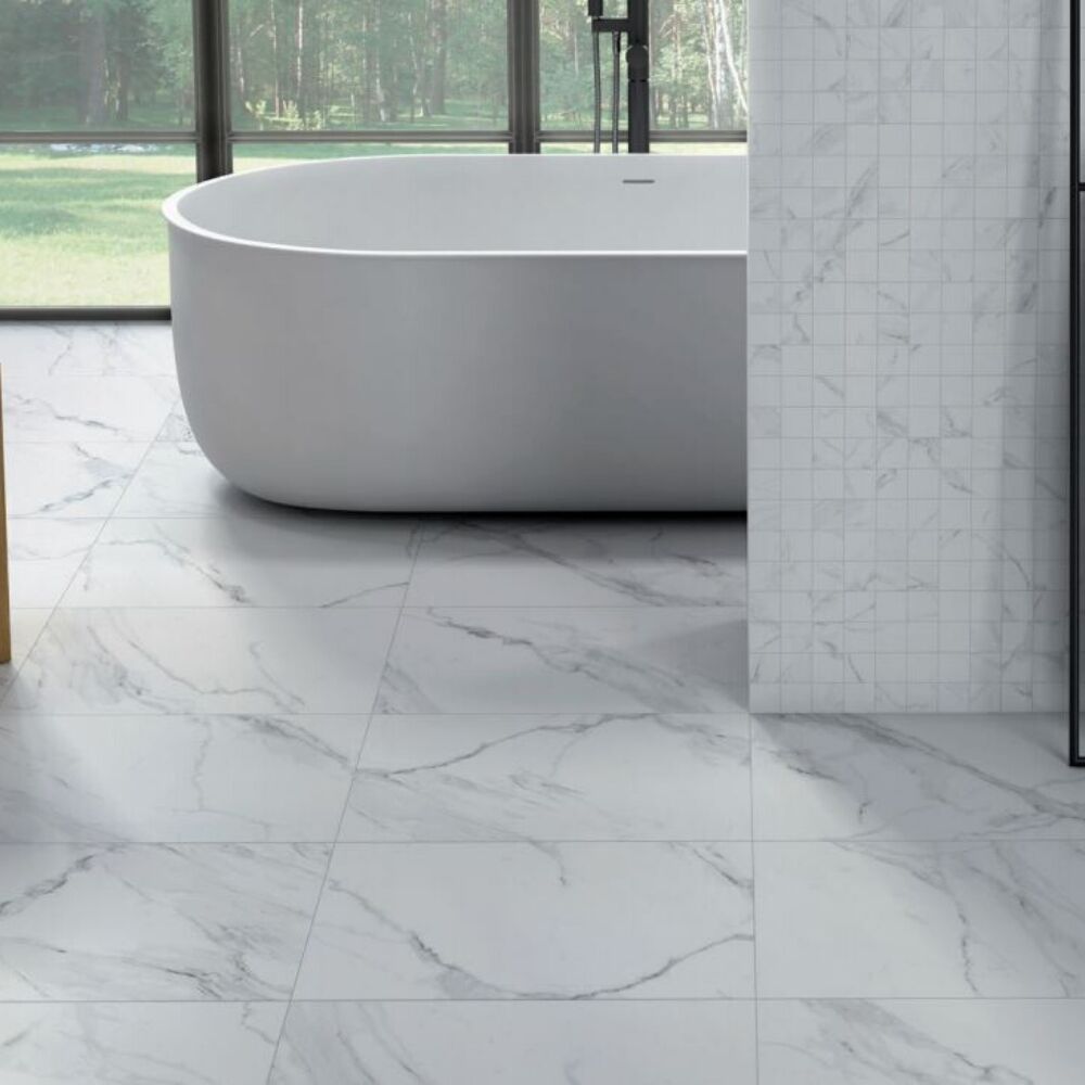 Naos 2"x2" White Porcelain Glossy Mosaic