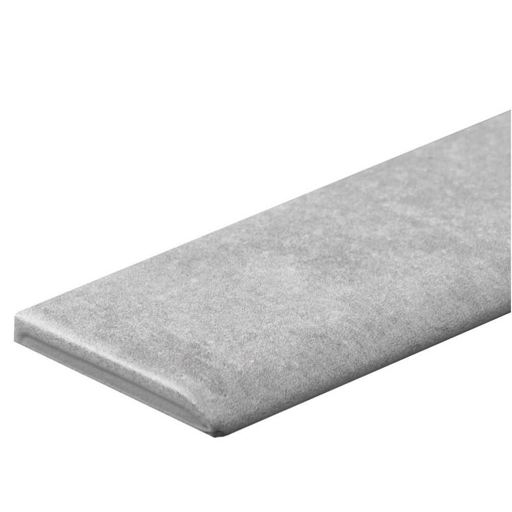 Ocean 2"x10" Grey Ceramic Matte Bullnose