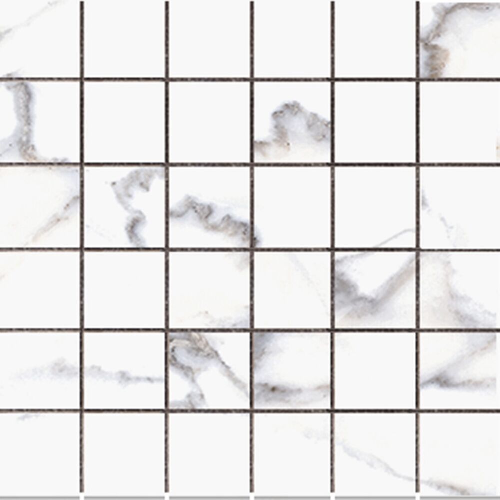 Platera 2"x2" Calacatta Porcelain Matte Mosaic