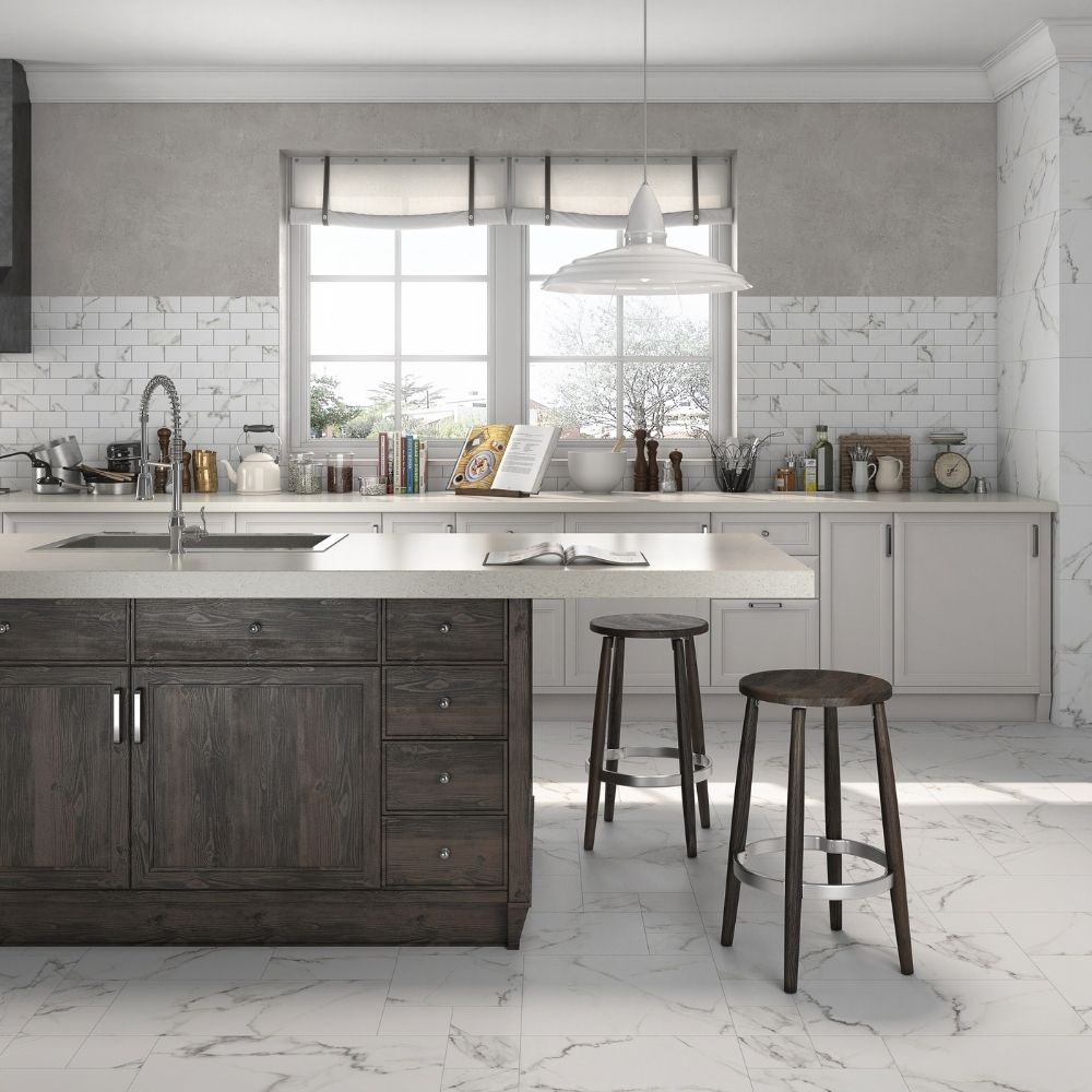 Platera 12"x24" Calacatta Porcelain Matte Tile