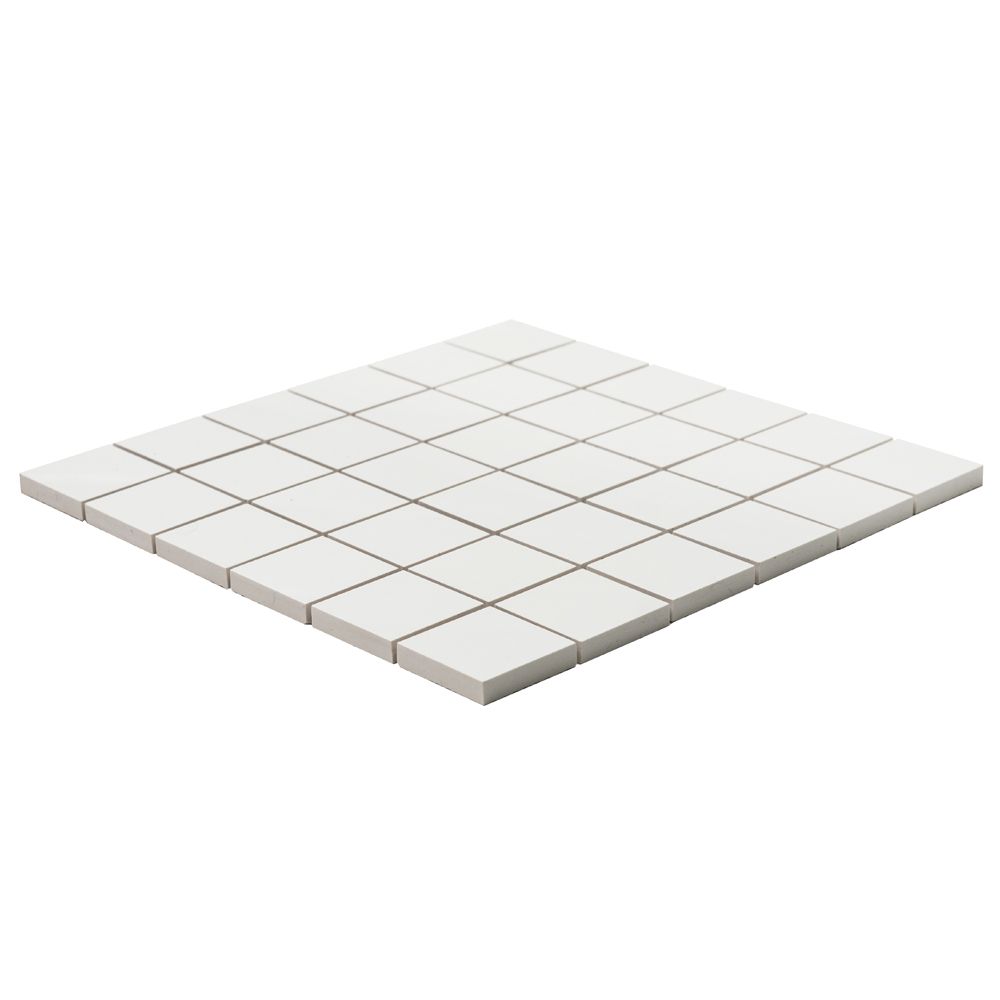 Prexious Silk 2"x2" White Porcelain Matte Mosaic