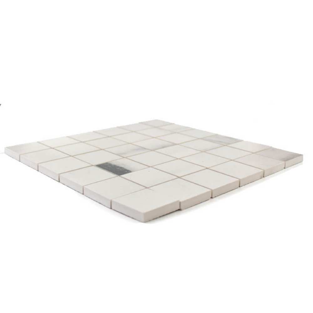 Prexious Silk 2"x2" White Fantasy Porcelain Matte Mosaic