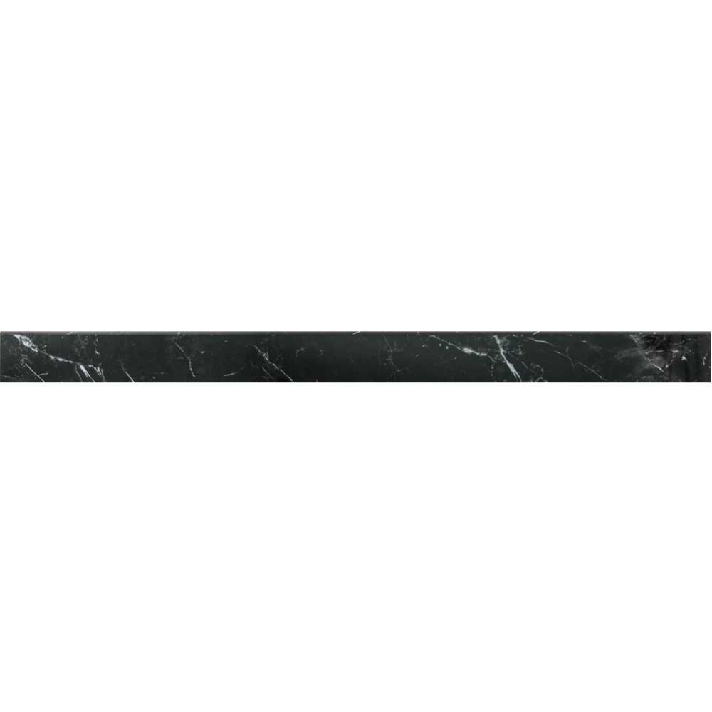 Prexious 2"x24" Nero Marquinia Porcelain Glossy Bullnose