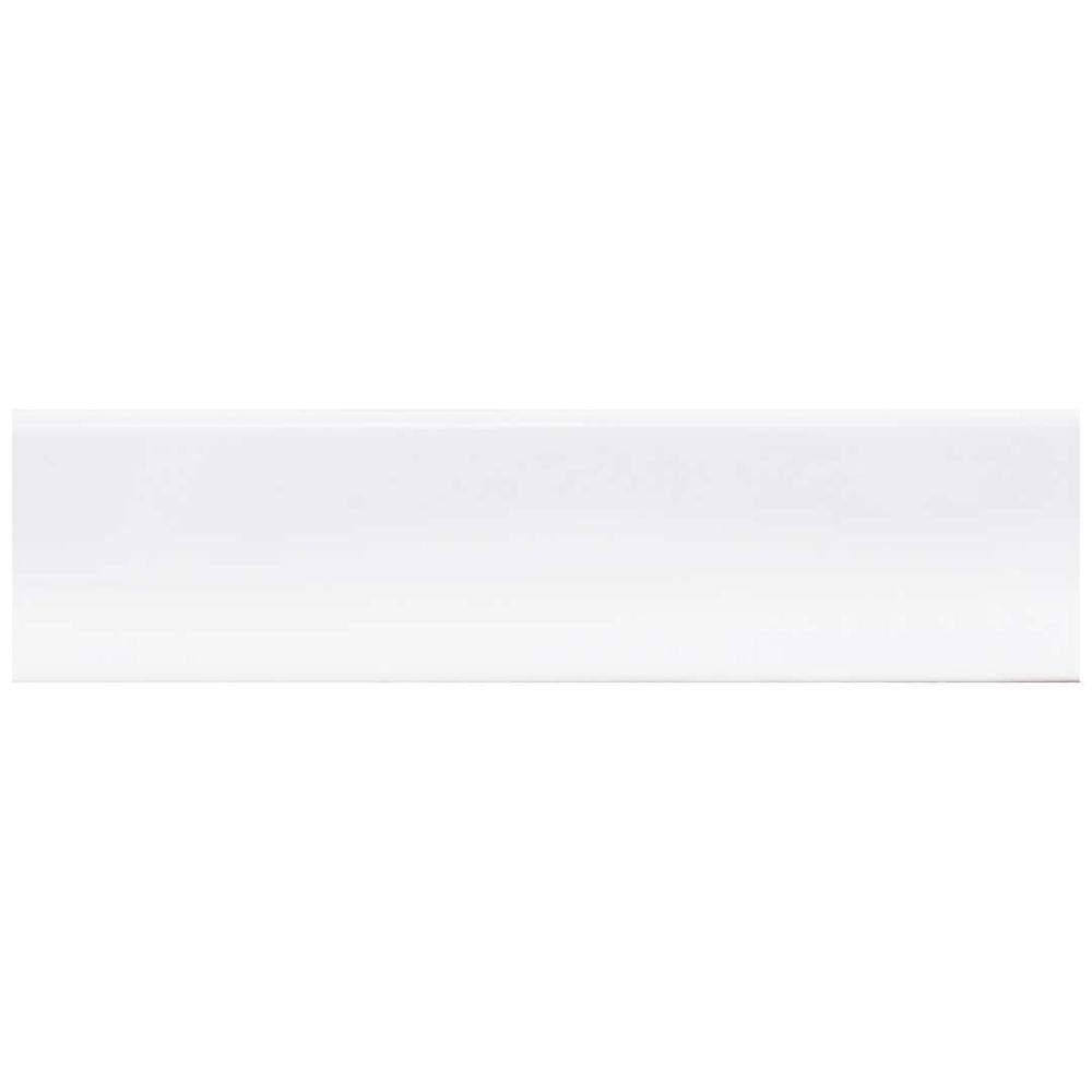 Simply Brilliant 4"x16" White Ceramic Glossy Bullnose