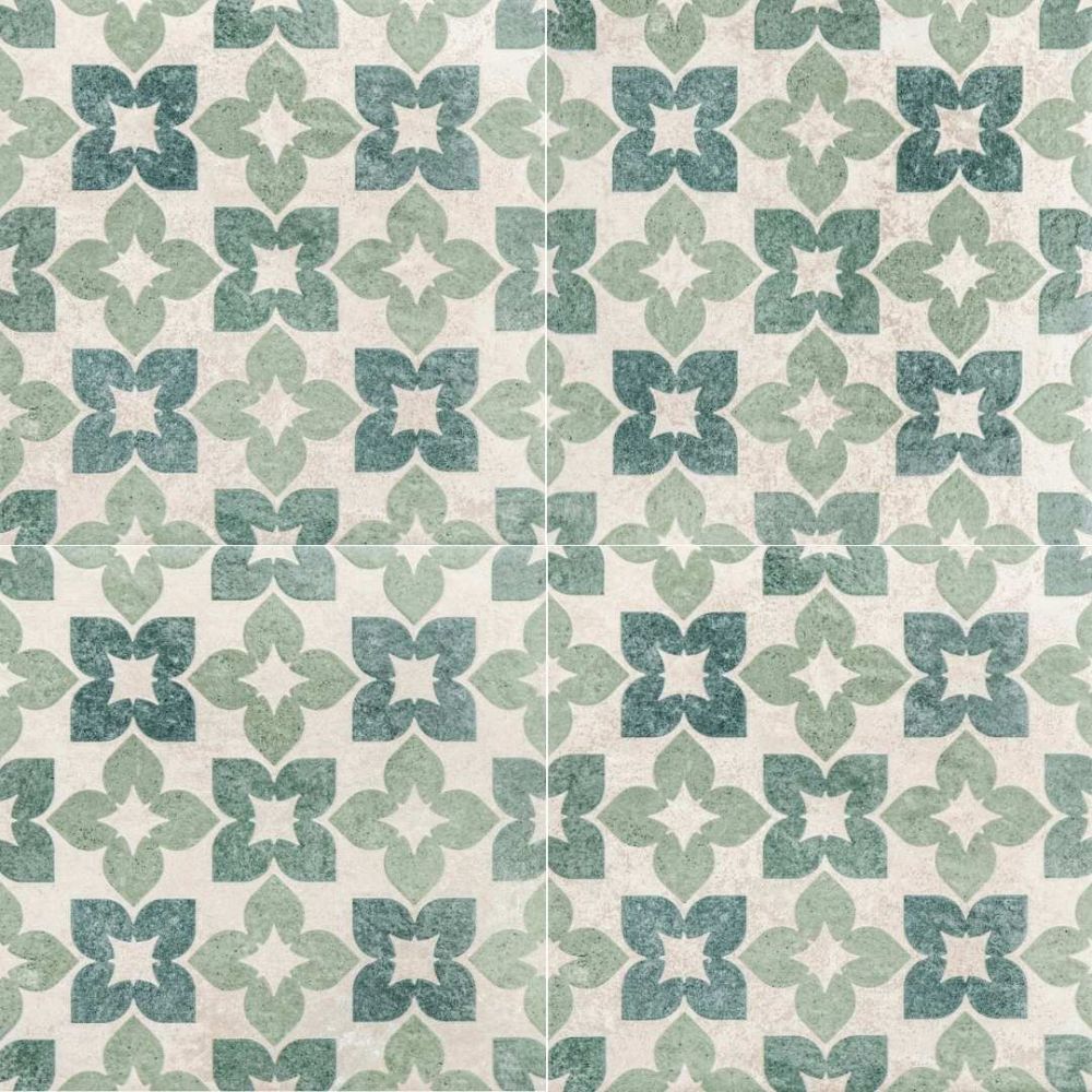 Soul 8"x8" Green Porcelain Matte and Shiny Tile