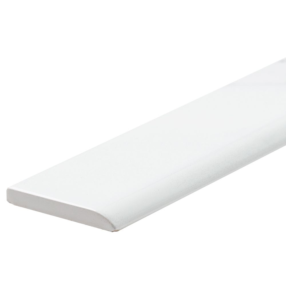 Thassos 2"x10" Grey Ceramic Glossy Bullnose