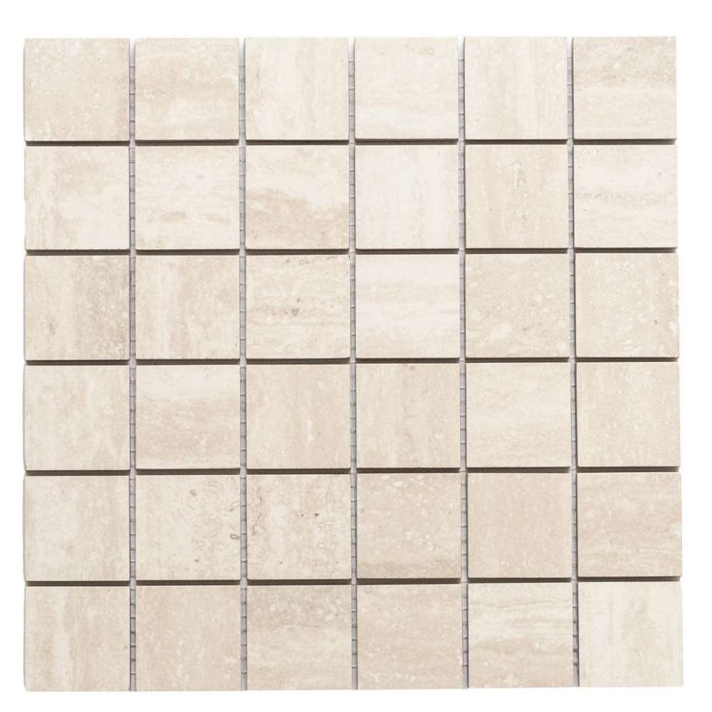 Timeless Travertino 2"x2" Travertine Porcelain Matte Mosaic