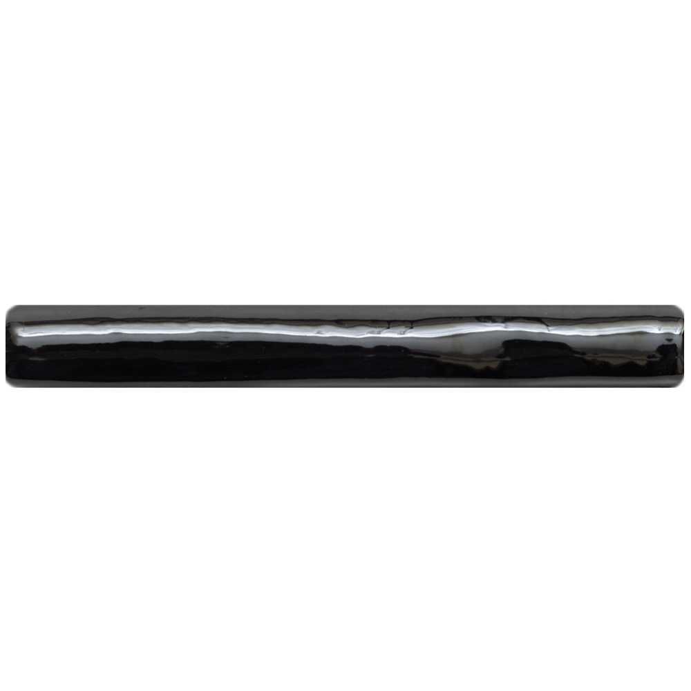 Tribeca 1"x6" Black Ceramic Glossy Pencil